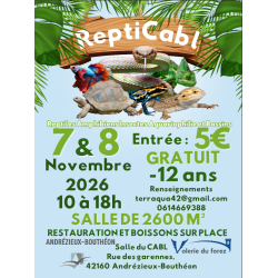 REPTICABL 7 Novembre (Présent uniquement le samedi)