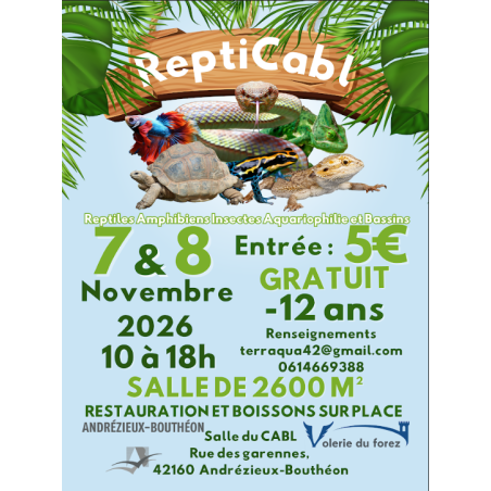 REPTICABL 7 Novembre (Présent uniquement le samedi)